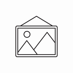 Poster - Picture frame image icon vector sign