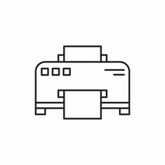 Poster - Desktop printer device icon vector sign