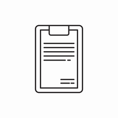 Poster - Clipboard document board icon vector sign