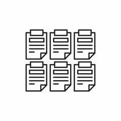 Poster - Multiple documents stack icon vector sign