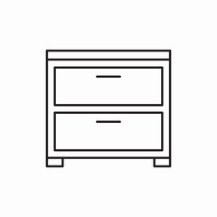 Poster - Storage cabinet unit icon vector sign
