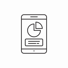 Poster - phone analytics pie chart icon vector sign