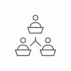Poster - Team hierarchy structure icon vector sign