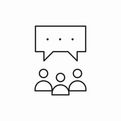 Poster - Group chat discussion icon vector sign