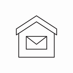 Poster - home email message contact icon vector sign