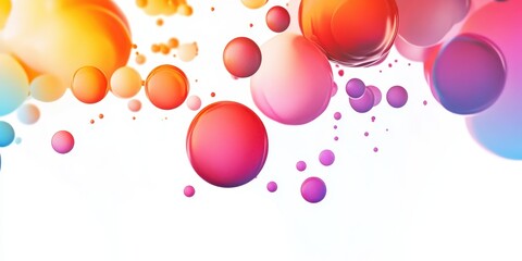 Poster - Colorful Bubbles: A mesmerizing display of floating, iridescent bubbles in a spectrum of vibrant colors, creating a sense of wonder and artistic flair. 