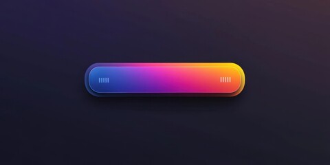 Poster - Gradient bar Icon: A simple and sleek gradient bar with blue to orange gradient in dark environment.