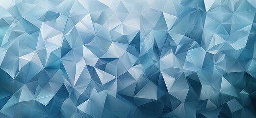 Poster - Abstract blue geometric background with triangular shapes and gradients