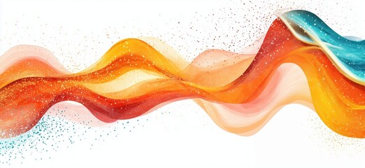Poster - Colorful abstract wave design with vibrant hues and dynamic flow