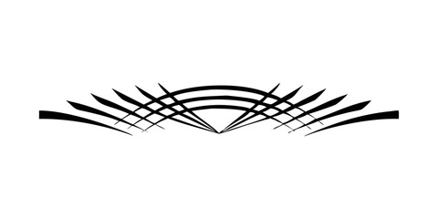 Poster - Abstract curved line divider in minimalist black design  