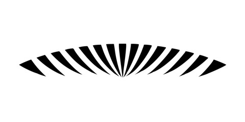 Poster - Abstract curved line pattern in black and white geometric style  