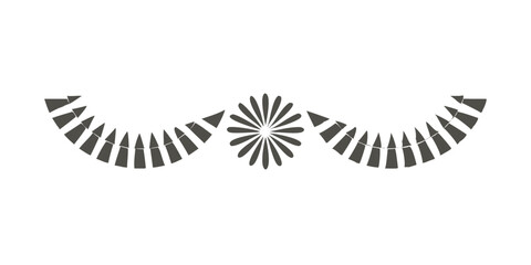 Poster - Abstract decorative rhythm line design with curved elements  