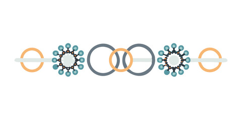 Poster - Abstract decorative ring motif design with circular elements  