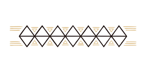 Poster - Modern geometric line art divider with zigzag pattern  