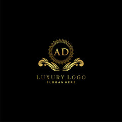 Poster - AD letter initial monogram luxury logo