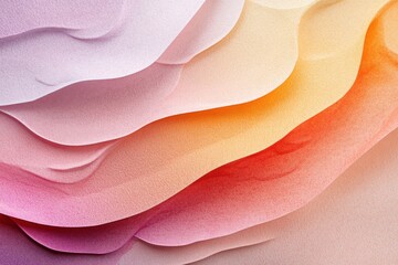 Poster - abstract petal layers in warm hues: soft, layered petals, a symphony of pastel colors cascade and cr