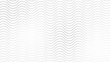 Wall Mural - Animated silver wavy lines. Linear gray background. Decorative pattern. Looped video. Vector illustration isolated on white background.