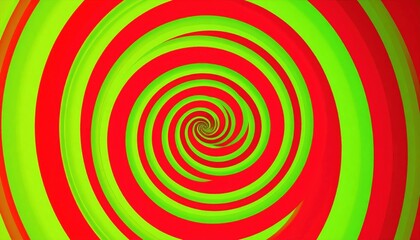 Poster - Rotating Red Green Spiral Pattern
