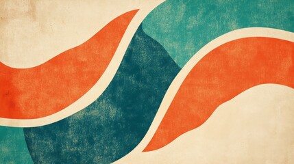 Poster - geometric harmony: a textured background showcases a minimalist artistic arrangement with flowing, c