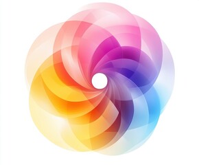 Poster - Vibrant Petal Kaleidoscope: A stunning visual of a kaleidoscope of colorful petals, swirling and overlapping to create a mesmerizing floral-inspired design.