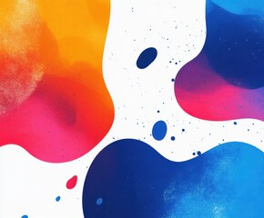 Poster - Abstract Color Splash: Captivating display of dynamic color bursts, a seamless fusion of vibrant hues, artfully arranged in fluid forms, embodying movement and artistic expression.