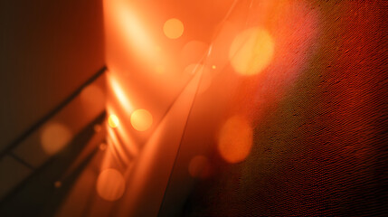 Poster - abstract texture with bokeh: an artistic, eye-catching shot features warm hues with the depth create