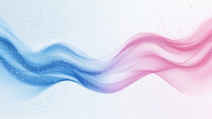 Poster - Elegant Color Stream: A flowing abstract design with vibrant blue and pink ribbons, creating a sense of motion and sophistication.