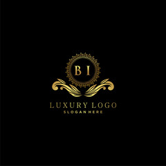 Poster - BI letter initial monogram luxury logo