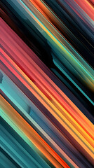 Poster - abstract diagonal strokes in vibrant hues: a striking composition of angled stripes painted in a spe