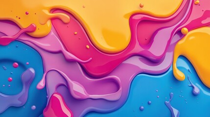 Poster - melting colors: a vibrant display of vivid colors swirls together, creating a visually dynamic and a