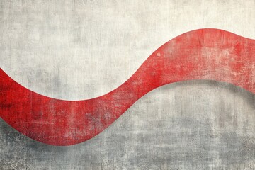Poster - abstract wavy design: a captivating abstract design, where a vivid red wave gracefully flows across 