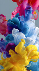 Poster - Color Burst Abstract: Vibrant swirls of color create an explosion of artistic expression.  A mesmerizing mix of hues, perfect for design backgrounds or creative projects.
