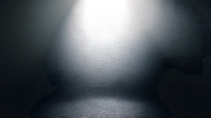 Poster - spotlight stage: an ethereal glow illuminates a blank, textured stage, perfect for showcasing concep