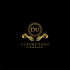 Poster - DU letter initial monogram luxury logo