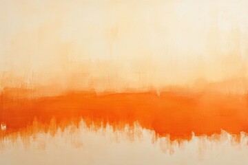 Poster - Sunset Horizon: An abstract landscape captures the essence of a sunset, where warm orange and yellow hues blend creating a sense of serenity and a tranquil mood.