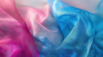 Poster - color harmony: a close-up shot captures the interplay of colors, revealing a dance of flowing fabric