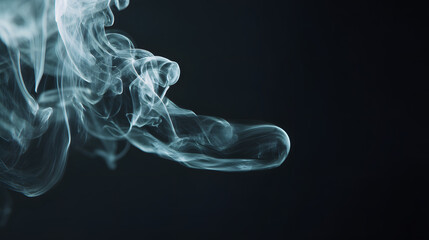 Poster - ethereal smoke trails: whisps of delicate smoke gracefully dance against a dark backdrop, forming in
