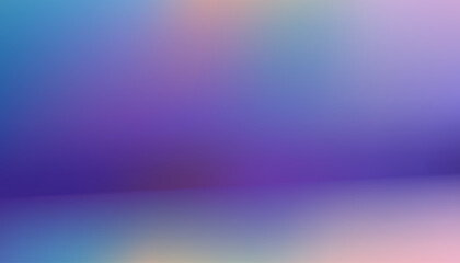 Poster - Studio background,Empty Room Lilac ombre,Greenish blue color wall and flooring.Studio display podium with blurry pink,violet,blue template.Vector banner Futuristic neon for product future cyberspace