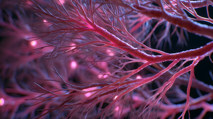 Poster - Neural Network in Biology: Explore the intricate beauty of the human brain with this detailed illustration of a neural network.