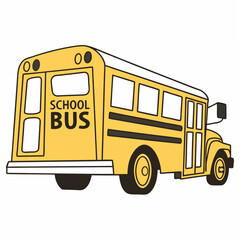 Poster - Yellow school bus vector illustration design for educational projects and transportation concepts