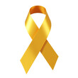 © Render Alchemy  - Gold ribbon isolated on transparent background for awareness and support