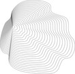 © bebuntoon - Circles round curve shape with wavy dynamic lines. Creative geometric