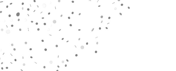 Fototapete - silver  Shower: Dynamic 3D Illustration of Dancing silver Confetti