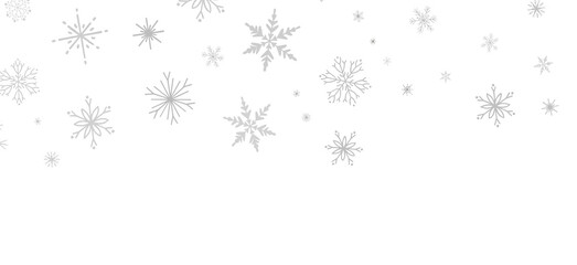 Poster - Snowflake Cascade: Mesmerizing 3D Illustration Depicting Descending Christmas Snowflakes