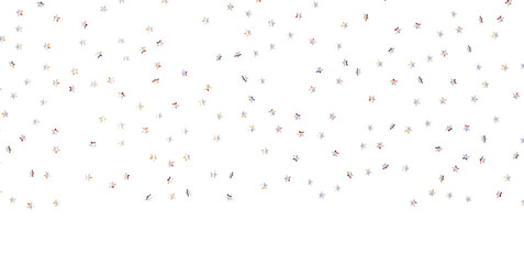 Fototapete - sparkling Christmas confetti falling isolated on white