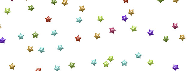 Poster - Rainbow Rainfall: Experience the Magic of a 3D Colorful Stars Shower
