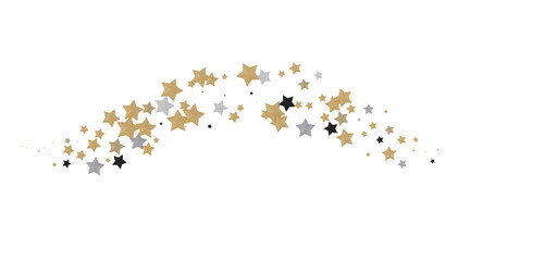 Poster - Festive Celestial Cascade: Mesmerizing 3D Illustration of Descending Christmas Stars