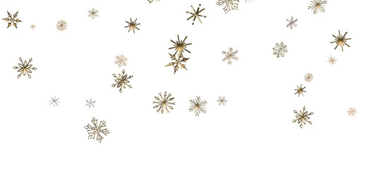 Poster - Glistening Snow Shower: Striking 3D Illustration Showcasing Falling Holiday Snowflakes
