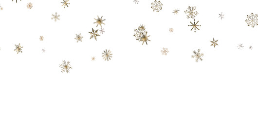 Aufkleber - Glistening Snow Shower: Striking 3D Illustration Showcasing Falling Holiday Snowflakes