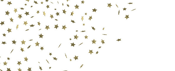 Poster - Gilded Wonders Unleashed: 3D Gold Stars Rain Illustration Mesmerizes Viewers